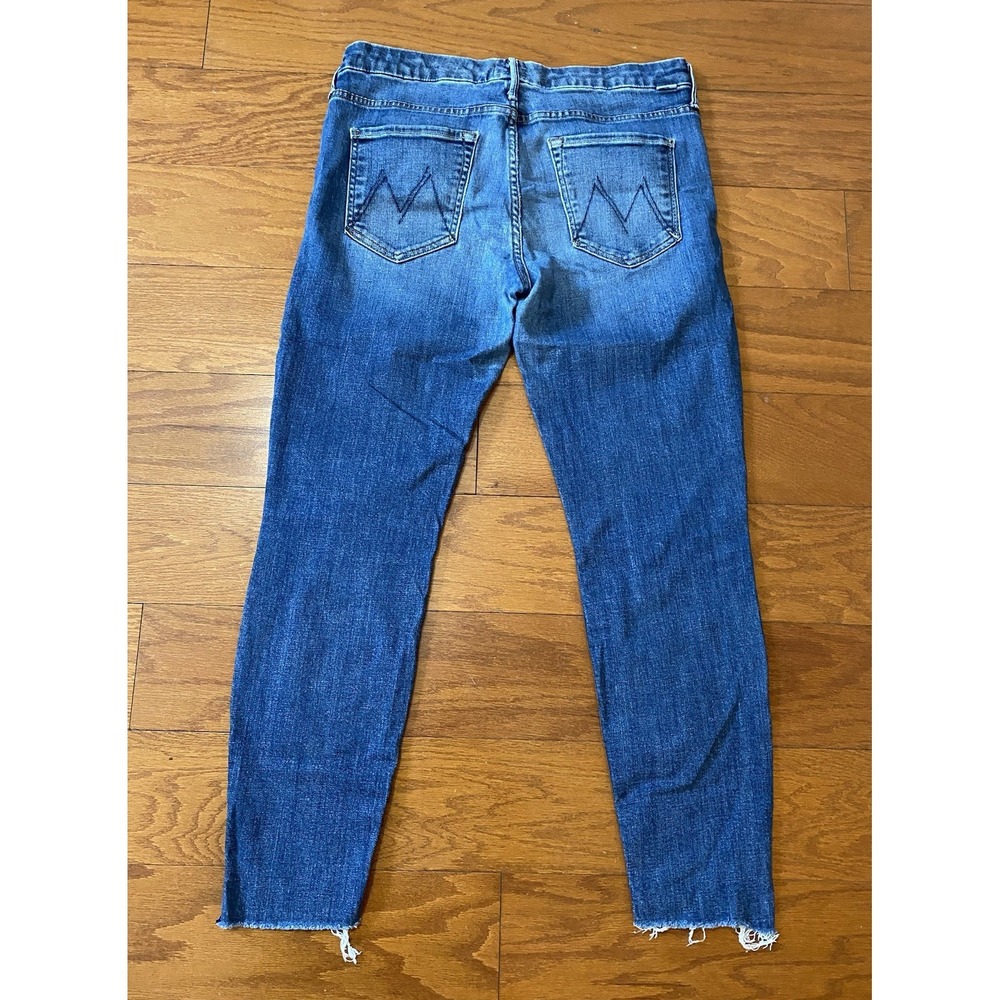 MOTHER Denim The Looker ankle Fray Jeans Can't Leave It Alone‎ Size 30 (32x28.5)